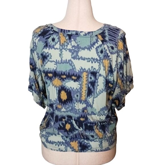 Nic+Zoe Summer Solstice V-Neck Short Sleeve Multicolored Blouse Size L - Picture 6 of 12